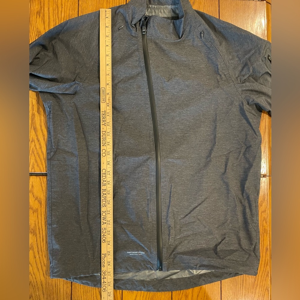 GIRO Sport Design Raincoat/Cycling Jacket, grey, size large, full zip - Picture 9 of 12